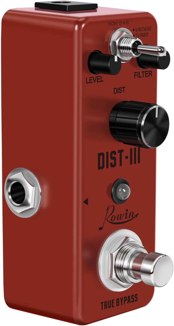 IOppWin LEF-301C Compact RAT-Style Distortion Guitar Pedal - Rowin Rat Dist with Vintage/Turbo Modes, True Bypass, Metal Shell for Beginners - Warm Analog Fuzz with Elastic Particles & Powerful Gain - Image 2